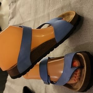 BETULA BY BIRKENSTOCK BLUE STRAPPY SANDALS SZ 38 GREAT CONDITION